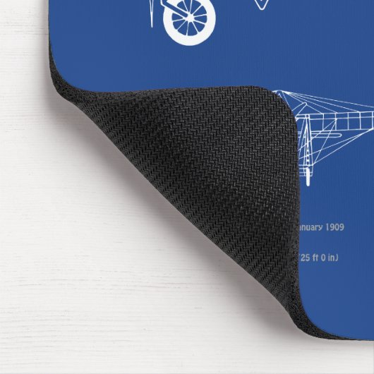 Bleriot XI - Flugzeugkonzeption Zeichnend Pläne AD Mousepad (Ecke)