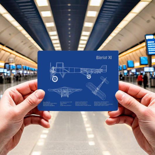 Bleriot XI - Flugzeugkonzeption Zeichnend Pläne AD Postkarte