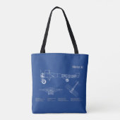 Bleriot XI - Flugzeugkonzeption Zeichnend Pläne AD Tasche (Rückseite)