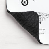 Bleriot XI - Flugzeugkonzeption Zeichnend Pläne BD Mousepad (Ecke)