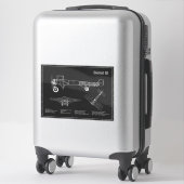 Bleriot XI - Flugzeugkonzeption Zeichnend Pläne PD Aufkleber (Koffer)