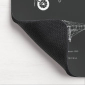 Bleriot XI - Flugzeugkonzeption Zeichnend Pläne PD Mousepad (Ecke)