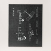 Bleriot XI - Flugzeugkonzeption Zeichnend Pläne PD Puzzle (Vertikal)