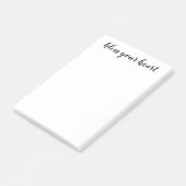 Bless Dein Herz-Schwarz-Script Post-it Klebezettel (angewinkelt)