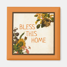 BLESS DIESE ZUHAUSE Orange & Brown Autumn Floral
