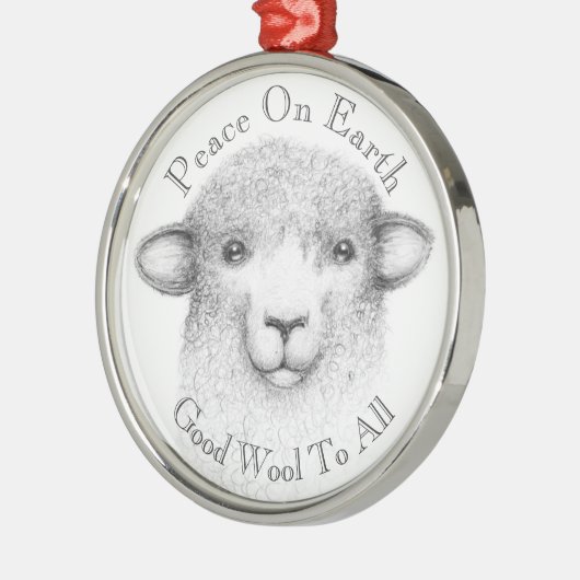 Bless Ewe Ornament - Romney Lamb (Links)