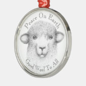 Bless Ewe Ornament - Romney Lamb Aus Metall (Links)