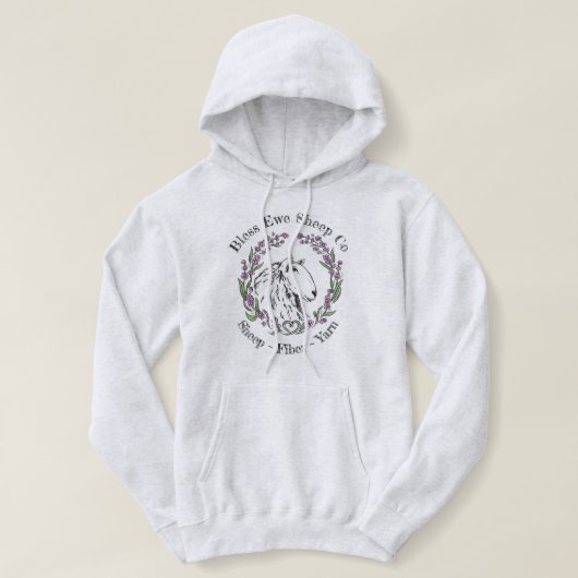 Bless Ewe Sheep Co - Lavender Design Hoodie (Design vorne)
