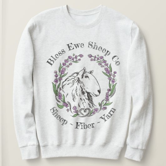 Bless Ewe Sheep Co - Lavender Sheep Logo T - Shirt (Design vorne)
