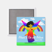 Bless ist sie, die den Angel-Magneten glaubt Magnet (Vorderseite/Rückseite)