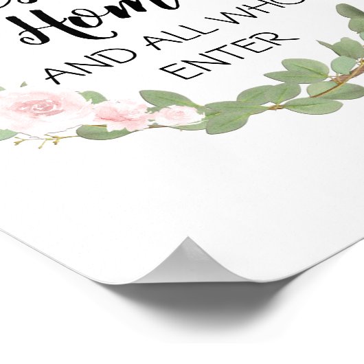 Bless our home poster (Ecke)