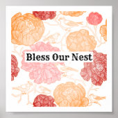 Bless Our Nest Bird Wall Art Wohngestaltung Poster (Vorne)