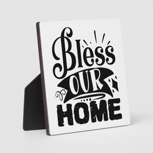 Bless Our Zuhause Erntedank Plaque Fotoplatte (Vorderseite)