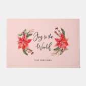 Bless-Pink-Herztypografie Fußmatte (Vorderseite)