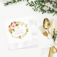 Bless Rosa und Gold Blumenreath Girl Taufe