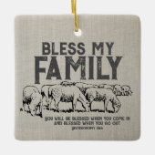 Bless Scripture Keramikornament (Vorderseite)
