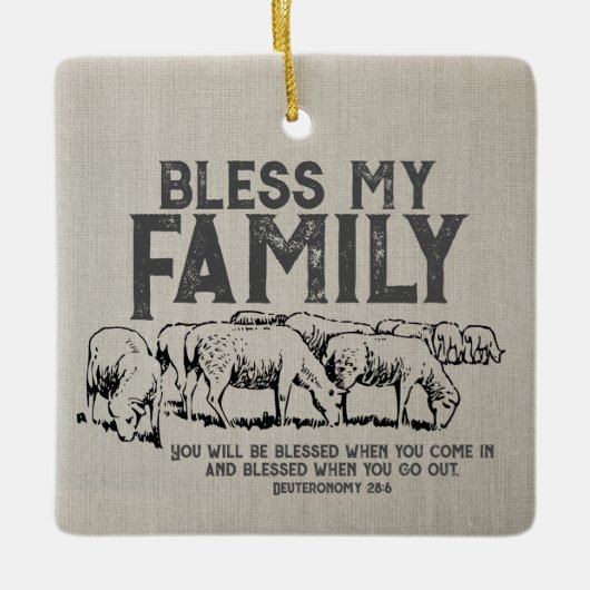 Bless Scripture Keramikornament (Vorderseite)