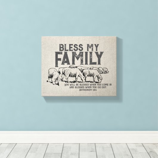 Bless Scripture Leinwanddruck (Insitu (Holzboden))