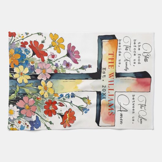 Bless The Food Before Us Prayer Geschirrtuch (Horizontal)