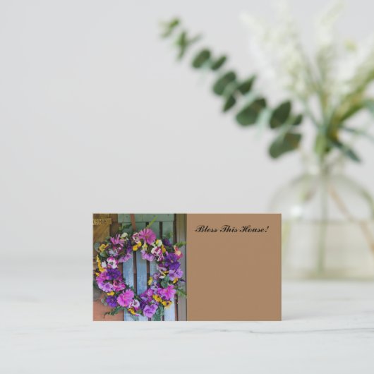 BLESS THE HOUSE - FLORIST CARD BEGLEITKARTE (Stehend Vorderseite)