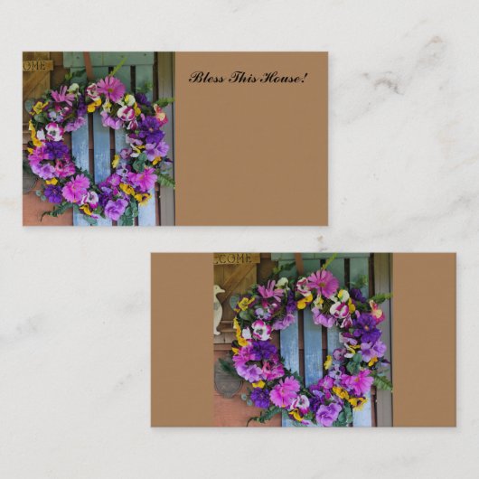 BLESS THE HOUSE - FLORIST CARD BEGLEITKARTE (Vorne/Hinten)
