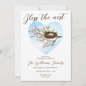 Bless the Nest Faith Baby Shooting Nesting Party Einladung (Vorderseite)