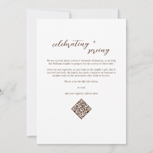 Bless the Nest Faith Baby Shooting Nesting Party Einladung (Rückseite)