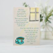 Bless This Home – Prayer Card - Note Card Einladung (Stehend Vorderseite)