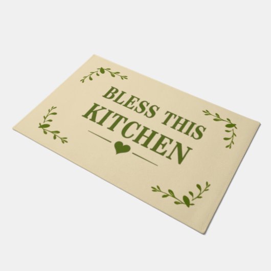 Bless This Kitchen Fußmatte (Schrägansicht)