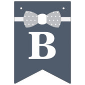 Bless unser kleines Mann Banner, Marine, Grau Wimpelkette (Erste Fahne)