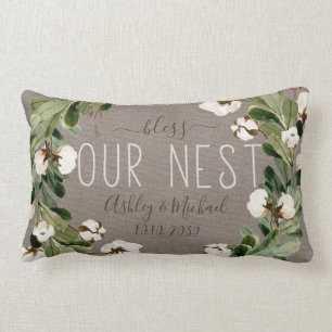 Bless unser Nest Eukalyptus Wreath Wedgety Keepake Lendenkissen