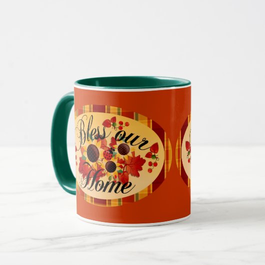 Bless unsere Zuhause Geschenke Tasse (Vorderseite Links)