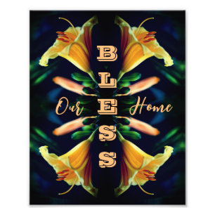 Bless unsere Zuhause Lily Blume Abstrakt 8x10 Fotodruck