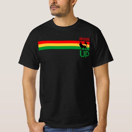 Bless up Everything Irie Rasta Reggae Jamaica T-Shirt (Vorderseite)
