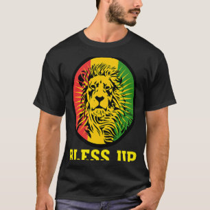 Bless Up Reggae Lion Reggae Music Jah Liebe Rasta T-Shirt