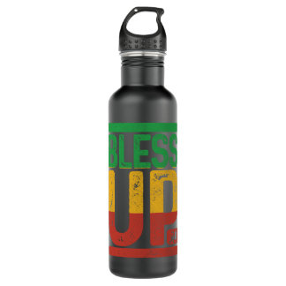 Bless up Reggae Music Rastafari Löwe Judah Rast Edelstahlflasche