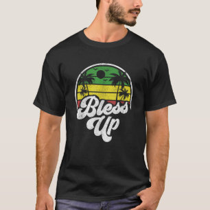Bless Up Vintage Jamaika Reggae Jamaikanischer Url T-Shirt