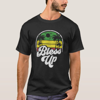 Bless Up Vintage Jamaika Reggae Jamaikanischer Url T-Shirt