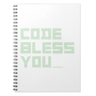 BLESS-YOU-CODE! (Geek, Religion, Informatik) Notizblock