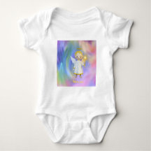 ´Bless You´ regenbogenweißer Babyooverall