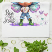 Bless Your Heart Lil' Fairy Kitchen Handtücher (Gefaltet)
