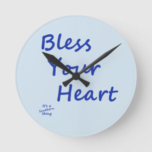 Bless Your Heart Runde Wanduhr