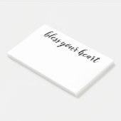 Bless Your Heart Schwarze Schrift Post-it Klebezettel (angewinkelt)