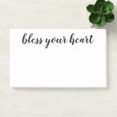 Bless Your Heart Schwarze Schrift Post-it Klebezettel (Büro)