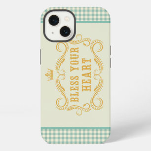 Bless Your Heart Southern Zitat Gingham iPhone 13 Hülle