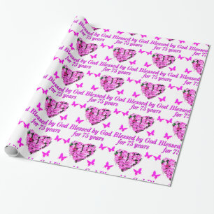BLESSED 75. GEBURTSTAG GESCHENKPAPIER