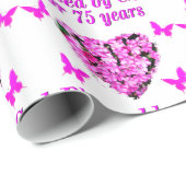 BLESSED 75. GEBURTSTAG GESCHENKPAPIER (Rolleneckpunkt)