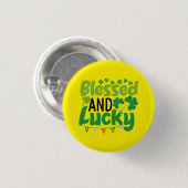 Blessed And Lucky St. Patrick’s Day Design-61103 Button (Vorne & Hinten)
