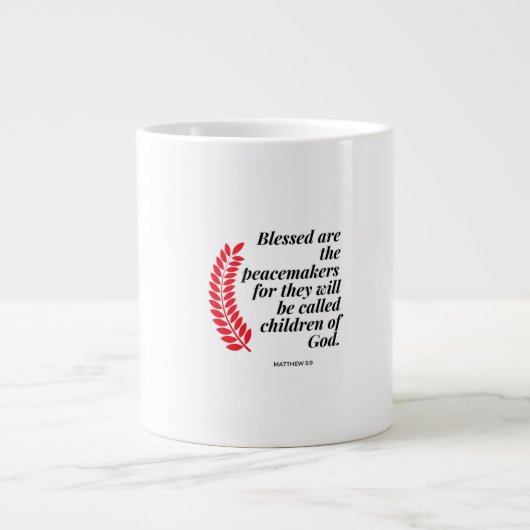 Blessed Are The Peacemakers Christmas Mug Jumbo-Tasse (Vorderseite)