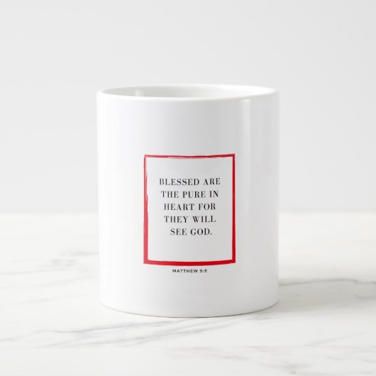 Blessed Are The Pure In Heart Christmas Mug Jumbo-Tasse (Vorderseite)